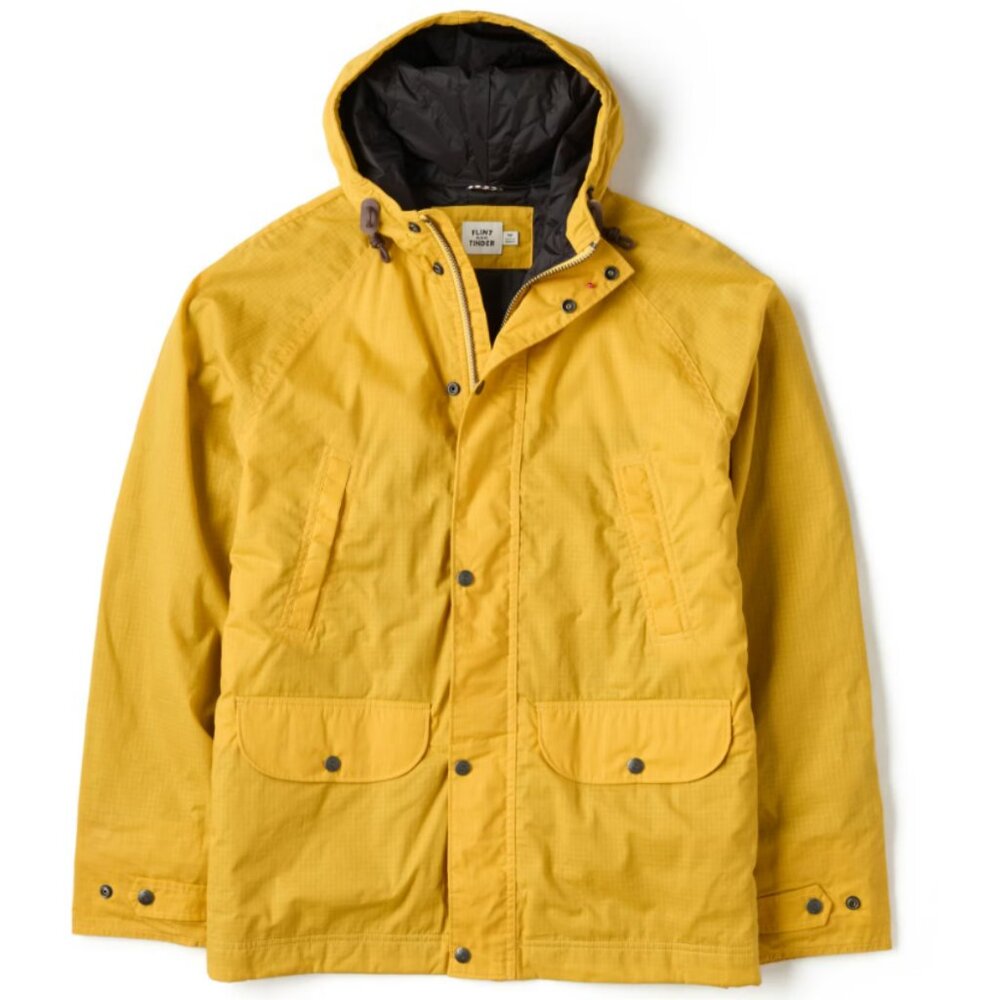 Mens Flint and Tinder Waxed Parka Jacket Waxed Ripstop Primaloft Hooded Coat